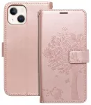 MEZZO tree knyginio tipo telefono dėklas iPhone 13 rožinis