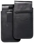 ROYAL - Leather universal flap pocket / black - Size 2XL+wide - SAMSUNG A12 / NOTE 9 / XIAOMI REDMI NOTE 10 PRO