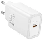 HOCO N62 kelioninis įkroviklis | 30W | PD, QC | USB-C | baltas