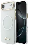 Case Guess IML Gradient Script Metal MagSafe Aizsargapvalks priek&scaron; iPhone 17 Air / balts