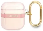 Guess GUA2HHTSP Aizsargapvalks priek&scaron; AirPods Strap Collection / rozā