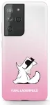 Karl Lagerfeld KLHCS21LCFNRCPI Hardcase Aizsargapvalks priek&scaron; Samsung Galaxy S21 Ultra G998 / pink Choupette Fun