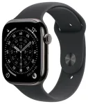 I&scaron;manusis laikrodis Apple Watch S11 Titanium Slate Cellular 46mm (Black Sport Band) S/M