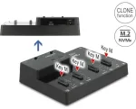 Delock dokstacija M.2 4 x M.2 NVMe PCIe SSD su klonavimo funkcija