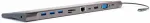 USB HUB 4smarts Ne&scaron;iojamojo kompiuterio stovelis HUB 11in1 HDMI/VGA/2xUSB-C/3xUSB-A/RJ45/SD/MMC/MicroSD/TF/AUX