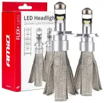 LED car bulbs FLEX+ series H4 lens 12V 24V 6000K Canbus AMIO-03658