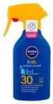 Nivea Sun Kids Protect & Care vaiki&scaron;kas pur&scaron;kiklis nuo saulės 5 in 1 SPF 30 250ml