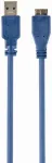 Gembird CCP-MUSB3-AMBM-6 USB 3.0 kabelis A - Micro-B 1,8m / zils