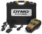 DYMO Rhino 6000+ Industrial Label Maker | Computer Connected Label Maker with Hard Carry Case | Includes 1 Vinyl Tape Cassette1 Flexible Nylon Tape Cassette and Rechargeable Lithium Ion Battery