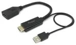Equip HDMI->DP/USB-A 4K/60Hz Bu/St 0.15m Black
