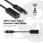 Club3D USB 3.2 A aktyvus pratęsimo laidas 5m 10 Gbps St/Bu retail