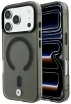 BMW Sign Case Frosted IML & Metal Logo MagSafe Aizsargapvalks priek&scaron; iPhone 18 Pro / pelēks