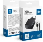 Blue Star TFB-TC-25WPD kelioninis įkroviklis | 25W | PD, QC | USB-C | su USB-C į USB-C laidu komplekte | juodas