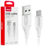 AMiO AMIO-03918 duomenų perdavimo ir įkrovimo laidas | USB-A į USB-C | 15W | 2m