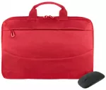Tucano Borsa Idea rinkinys: 15.6" ne&scaron;iojamojo kompiuterio krep&scaron;ys + pelė, raudonas