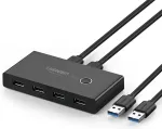 UGREEN US216 KVM perjungiklis USB-A į 4x USB 3.0 | juodas