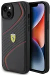 Ferrari Twist Metal Logo Back Case Aizsargapvalks Priek&scaron; Apple iPhone 15 Plus