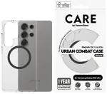 Etui CARE by PanzerGlass Flagship Urban   Combat QI do Samsung Galaxy S25 Ultra przezroczysty-czarny