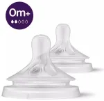 Philips Avent SCY962/02 Natural Response Silikona knupī&scaron;i pudelītēm lēna plūsma 0M+ (2 gab.)