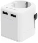 Gembird TPA-EU2A12-01-W Universālais ceļojumu adapteris 12W / balts
