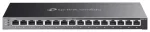 TP-Link Omada TL-SG2016P 16 prievadų gigabitinis i&scaron;manusis PoE+ komutatorius juodas