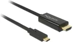 Delock Kabelis USB Type-C ki&scaron;tukas > HDMI-A ki&scaron;tukas DP-Alt režimas 4K 60 Hz 2 m Black