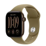 I&scaron;manusis laikrodis Apple Watch Series 12 GPS + Cellular 42mm tamsiai bronzinis aliuminio korpusas su alyvuogių spalvos sportine apyranke - S/M