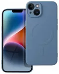 Silicone Mag Cover telefono dėklas su MagSafe palaikymu iPhone 14 mėlynas