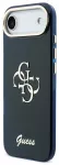 Guess IML 4G Script Metal Logo telefono dėklas iPhone 17 Air mėlynas