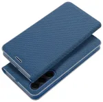 LUNA Book Carbon knyginio tipo telefono dėklas Samsung Galaxy S22 Ultra (S908) mėlynas
