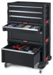 Įrankių dėžė su 6 stalčiais ant ratukų Drawers Tool Chest Set