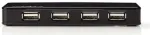 Nedis UHUBU2430BK USB Hub Centrmezgls 4-Porti USB 2.0