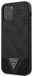 Guess PU 4G Triangle Case Aizsargapvalks priek&scaron; iPhone 12/12 Pro 6.1 / pelēks