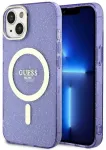 Guess GUHMP14MHCMCGU iPhone 14 Plus 6.7" purpurinis|purple hardcase Glitter Gold MagSafe