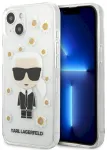 Karl Lagerfeld KLHCP13SHFLT Flower Ikonik Karl Aizsargapvalks priek&scaron; iPhone 13 mini 5,4" / caurspīdīgs