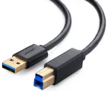 UGREEN 10372 USB kabelis USB 3.2 Gen 1 (3.1 Gen 1) 2 m USB-A uz USB-B / melns