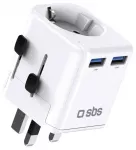 SBS Universal Travel Adapter travel charger | 12W | USB-A | white
