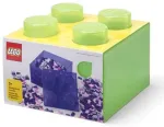 LEGO Storage Brick 4 caurspīdīgs gai&scaron;i zaļ&scaron;