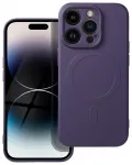 Silicone Mag Cover telefono dėklas su MagSafe palaikymu iPhone 14 Pro violetinis