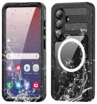 Shellbox MARS vandeniui atsparus telefono dėklas su stovu Samsung Galaxy S26 (S942) juodas