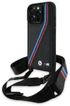 BMW M Edition Carbon Tricolor Lines Aizsargapvalks priek&scaron; Apple iPhone 16 Pro Max