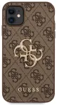 Guess PU 4G Metal Logo Case Aizsargapvalks priek&scaron; iPhone 11 / brūns