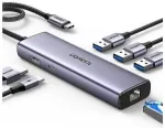UGREEN 15598 Interfeisa koncentrators USB-C 3.2 Gen 1 5000 Mbit/s HDMI RJ-45 USB 3.0 / sudraba