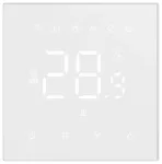 Smart thermostat for water heating floor valves control, 3A, Wi-Fi, white, TUYA / Smart Life