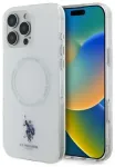 U.S. Polo Assn. USHMP16LHOCLDPW iPhone 16 Pro 6.3" baltas dėklas IML Ring MagSafe