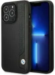 Case BMW BMHCP14L22RBDK iPhone 14 Pro 6.1" black|black hardcase Leather Blue Dots