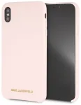 Karl Lagerfeld KLHCI65SLLPG Aizsargapvalks priek&scaron; iPhone Xs Max / gai&scaron;i rozā