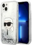 Karl Lagerfeld KLHCP14MLNKHCH Glitter Karl Head Aizsargapvalks priek&scaron; iPhone 14 Plus / 15 Plus 6.7" / sudraba