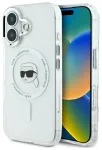 Karl Lagerfeld KLHMP16MHLSKIH Hardcase IML Metal Karl Head MagSafe Aizsargapvalks priek&scaron; iPhone 16 Plus 6.7" / balts