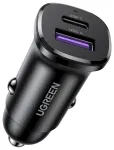 UGREEN 25845 Automa&scaron;īnas lādētājs USB-C + USB 30W